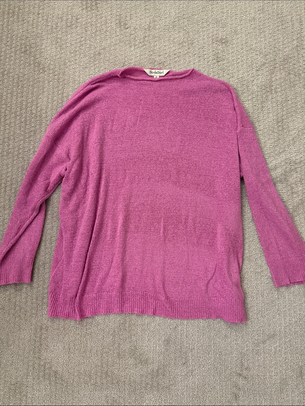 Bright Pink Crewneck Maternity Sweater
